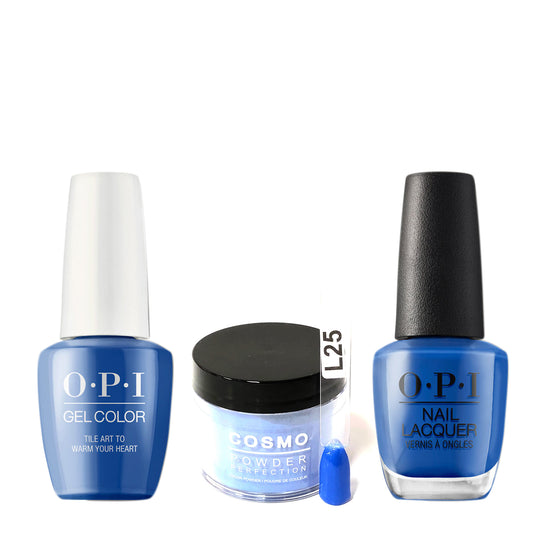 Cosmo 3in1 Dipping Powder + Gel Polish + Nail Lacquer (Matching OPI), 2oz, CL25