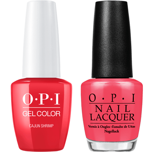 OPI GelColor And Nail Lacquer, L64, Cajun Shrimp, 0.5oz