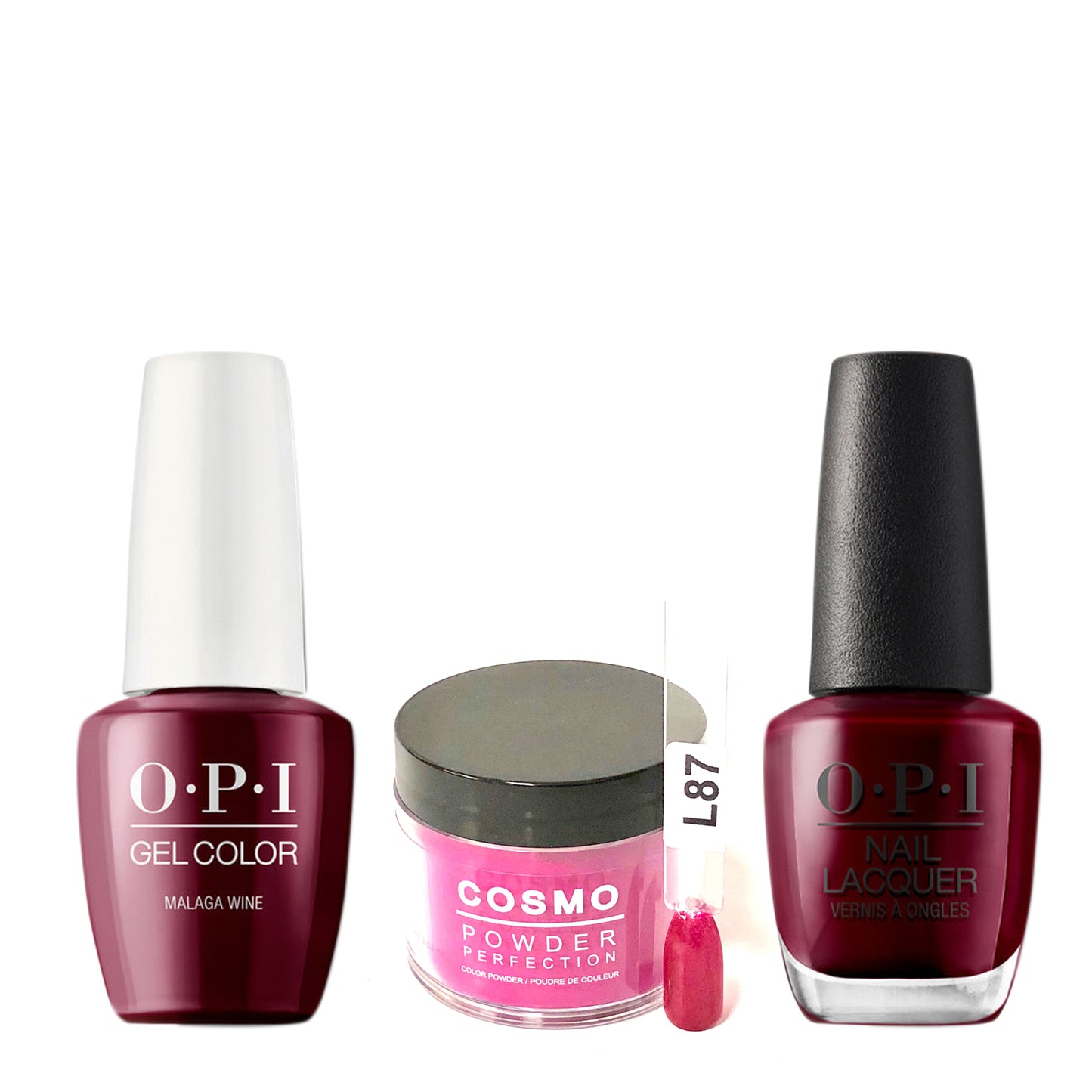 Cosmo 3in1 Dipping Powder + Gel Polish + Nail Lacquer (Matching OPI), 2oz, CL87