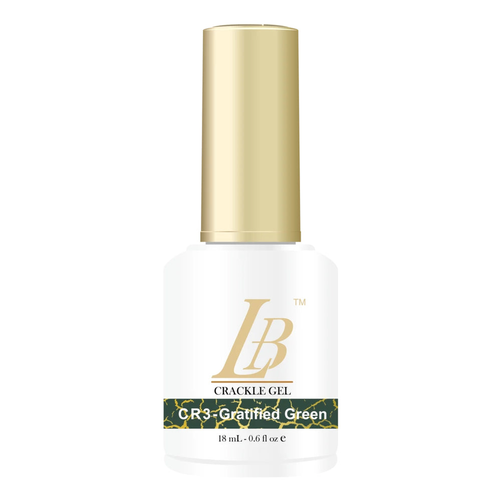 iGel LB Crackle Gel Polish, CR03, Gratified Green, 0.6oz OK0204VD