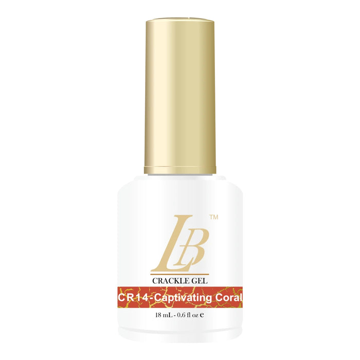 iGel LB Crackle Gel Polish, CR14, Captivating Coral, 0.6oz OK0204VD