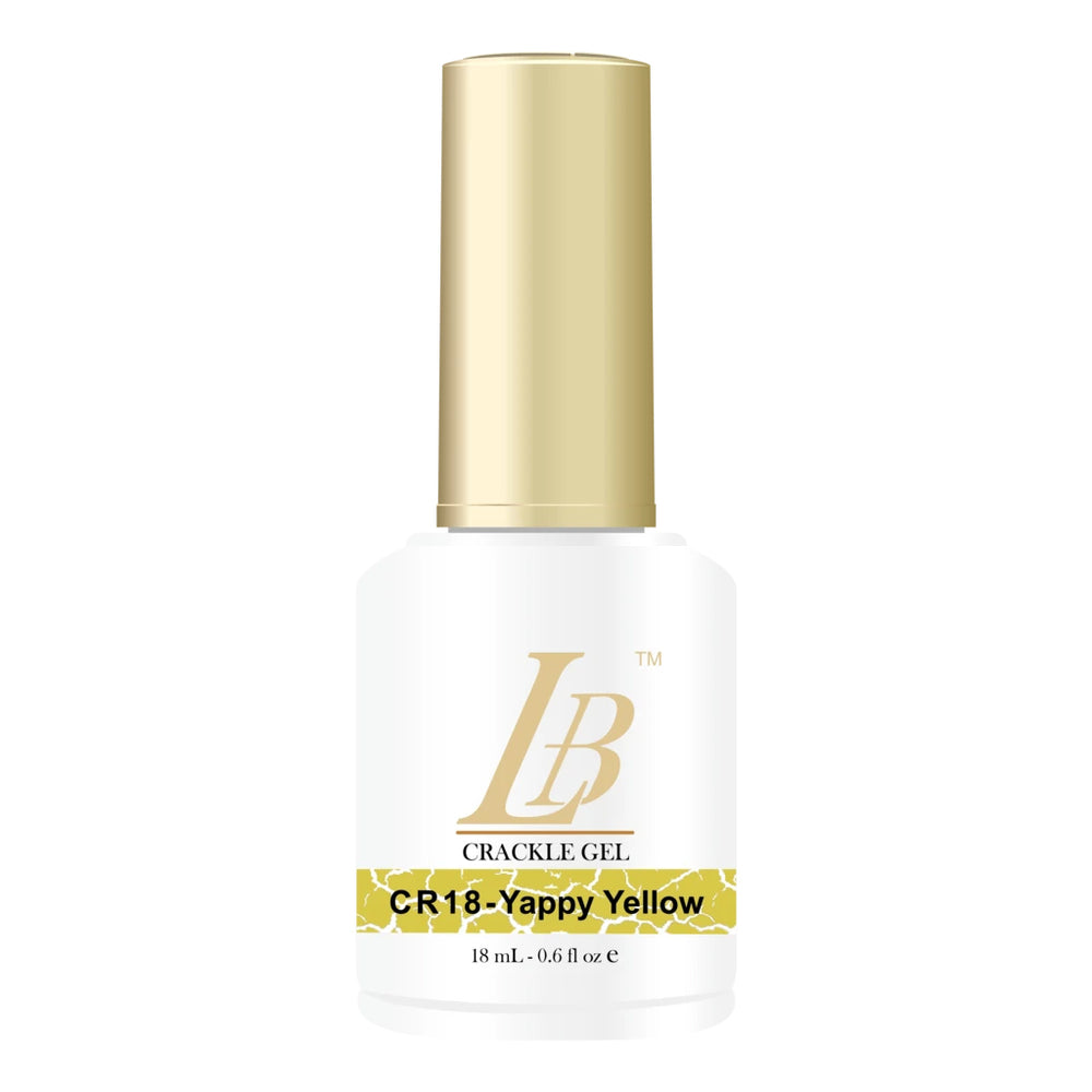 iGel LB Crackle Gel Polish, CR18, Yappy Yellow, 0.6oz OK0204VD