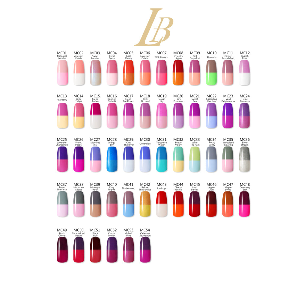 iGel LB Mood Gel Polish, 0.6oz, Full line of 54 colors (from MC01 to MC54) KK1003