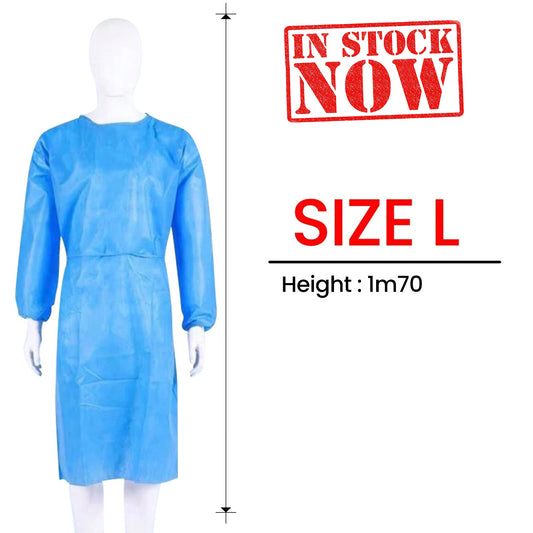 Disposable Protective  Isolation Gown, BLUE, Size L OK0416VD