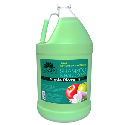 La Palm 2in1 Super Foam + Vitamins Eliminates Dirt & Oil, Apple Blossom, 1Gal (Packing: 4pcs/case)