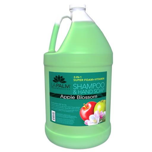 La Palm 2in1 Super Foam + Vitamins Eliminates Dirt & Oil, Apple Blossom, 1Gal (Packing: 4pcs/case)
