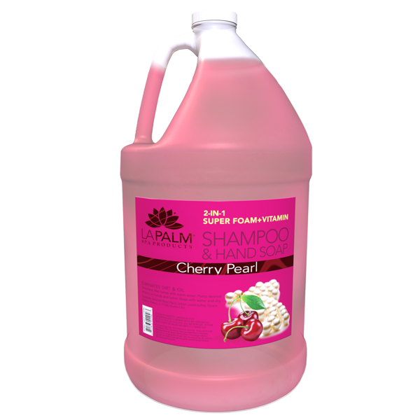 La Palm 2in1 Super Foam + Vitamins Eliminates Dirt & Oil, Cherry Pearl, 1Gal (Packing: 4pcs/case)