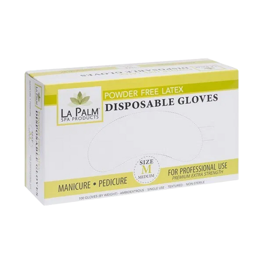 La Palm Latex Gloves, SIZE M, 100pcs/box OK0518VD