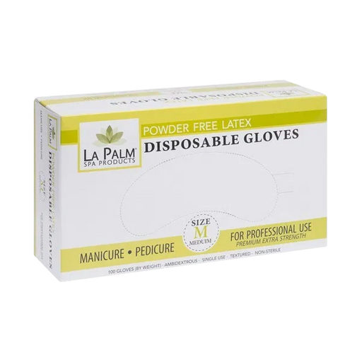 La Palm Latex Gloves, SIZE M, 100pcs/box OK0518VD