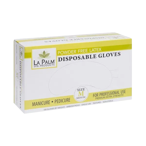 La Palm Latex Gloves, SIZE M, 100pcs/box OK0518VD