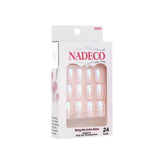 Nadeco Nail Art Trendsetters, Chrome Press On Nail Tips, 24 Nails, LSXC-01 OK0614MD