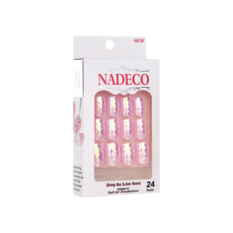 Nadeco Nail Art Trendsetters, Chrome Press On Nail Tips, 24 Nails, LSXC-02 OK0614MD