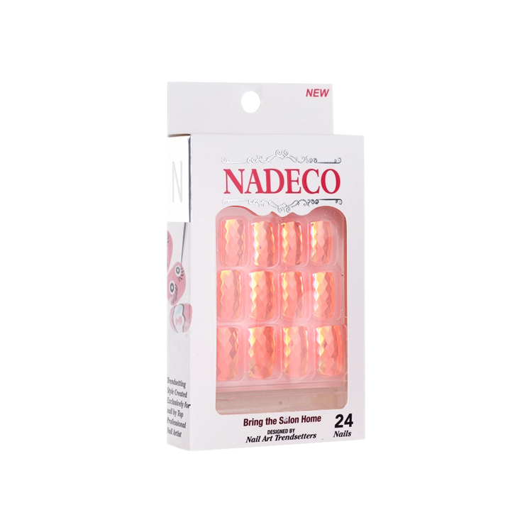 Nadeco Nail Art Trendsetters, Chrome Press On Nail Tips, 24 Nails, LSXC-04 OK0614MD