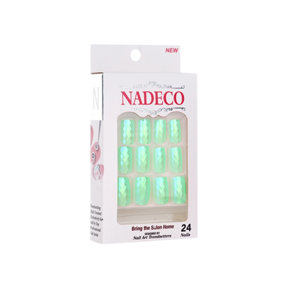 Nadeco Nail Art Trendsetters, Chrome Press On Nail Tips, 24 Nails, LSXC-05 OK0614MD