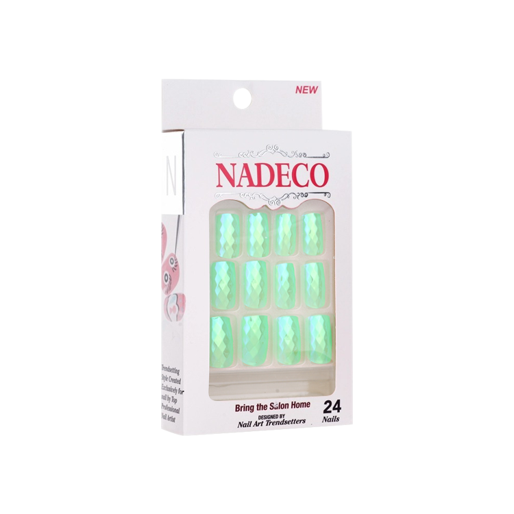 Nadeco Nail Art Trendsetters, Chrome Press On Nail Tips, 24 Nails, LSXC-05 OK0614MD