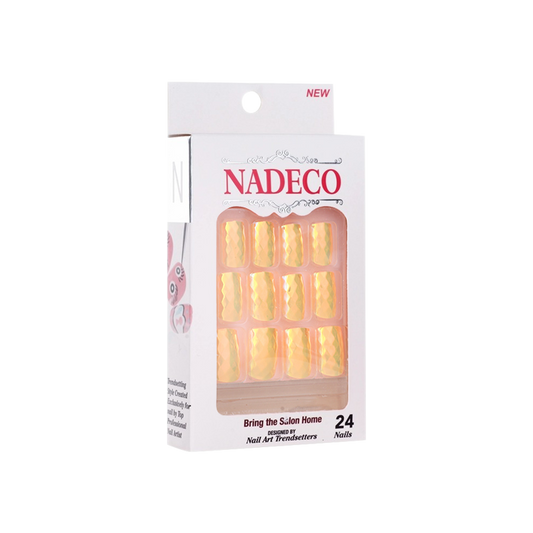 Nadeco Nail Art Trendsetters, Chrome Press On Nail Tips, 24 Nails, LSXC-06 OK0614MD