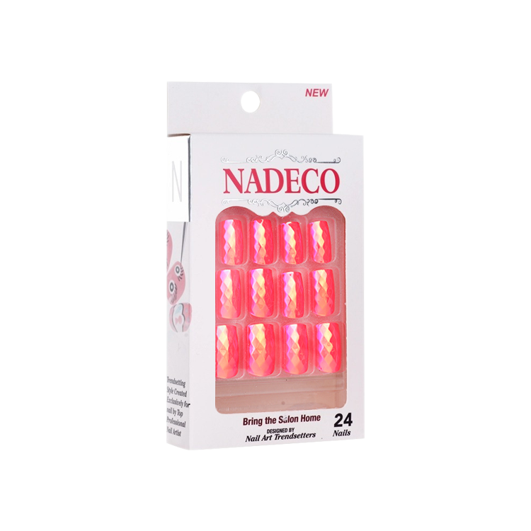 Nadeco Nail Art Trendsetters, Chrome Press On Nail Tips, 24 Nails, LSXC-07 OK0614MD