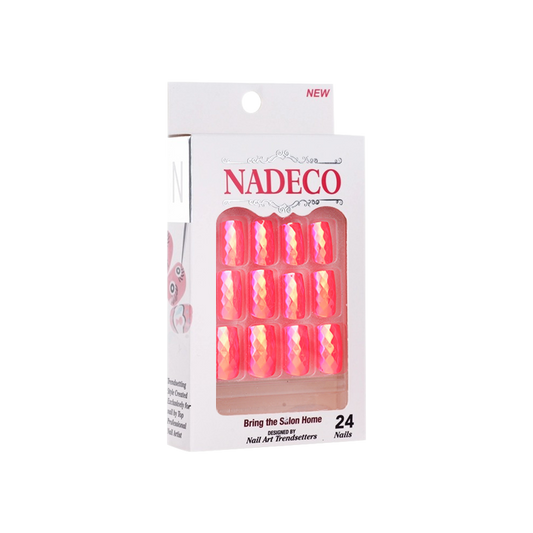 Nadeco Nail Art Trendsetters, Chrome Press On Nail Tips, 24 Nails, LSXC-07 OK0614MD