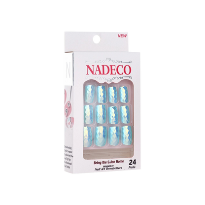 Nadeco Nail Art Trendsetters, Chrome Press On Nail Tips, 24 Nails, LSXC-08 OK0614MD