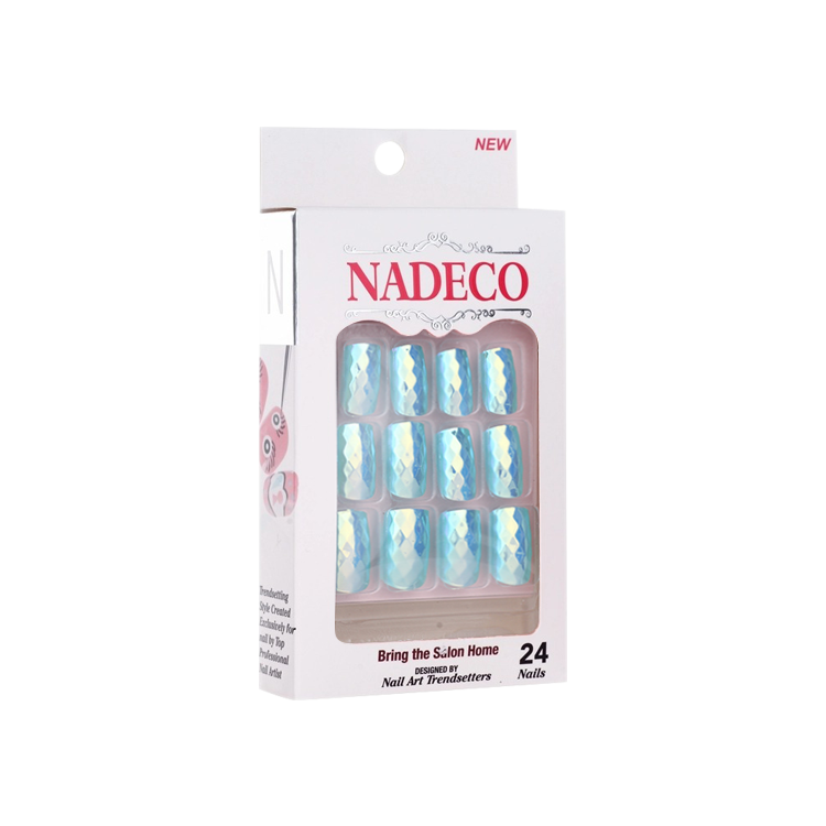 Nadeco Nail Art Trendsetters, Chrome Press On Nail Tips, 24 Nails, LSXC-08 OK0614MD