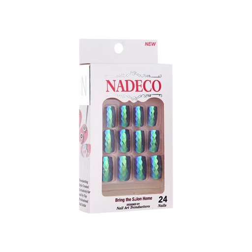 Nadeco Nail Art Trendsetters, Chrome Press On Nail Tips, 24 Nails, LSXC-09 OK0614MD