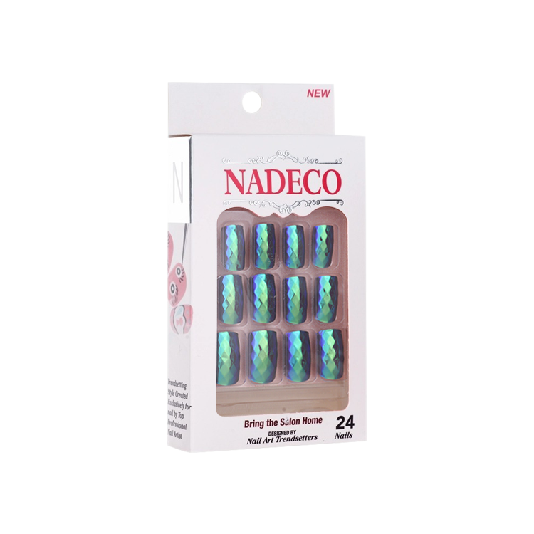 Nadeco Nail Art Trendsetters, Chrome Press On Nail Tips, 24 Nails, LSXC-09 OK0614MD