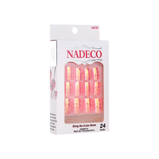 Nadeco Nail Art Trendsetters, Chrome Press On Nail Tips, 24 Nails, LSXC-10 OK0614MD