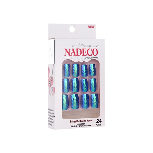 Nadeco Nail Art Trendsetters, Chrome Press On Nail Tips, 24 Nails, LSXC-11 OK0614MD