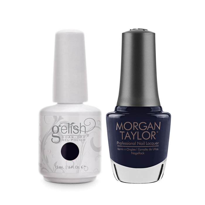 Gelish Gel Polish & Morgan Taylor Nail Lacquer, Lace 'Em Up , 0.5oz, 1100117+ 50242