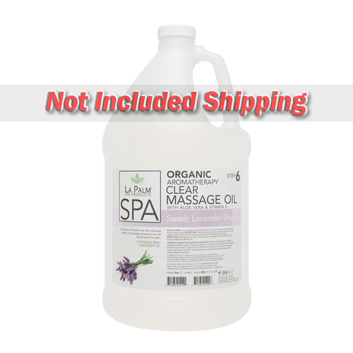 La Palm, Organic Aromatherapy Clear Massage Oil, Sweet Lavender Dreams, 1Gal KK