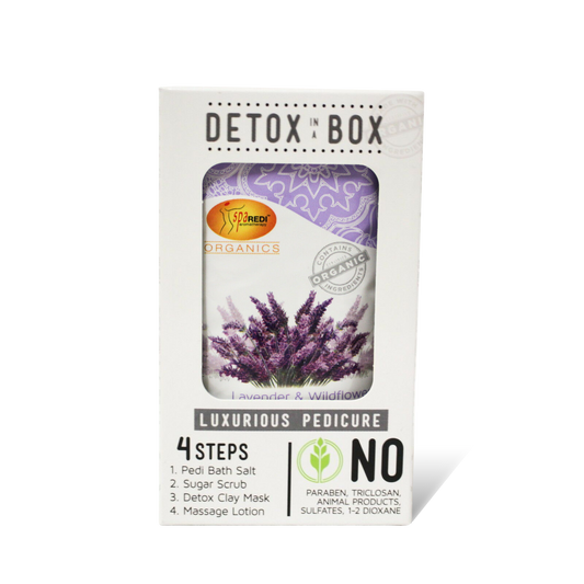 SpaRedi Detox In A Box, Pedicure 4 Steps, Lavender & Wildflower OK0325MD