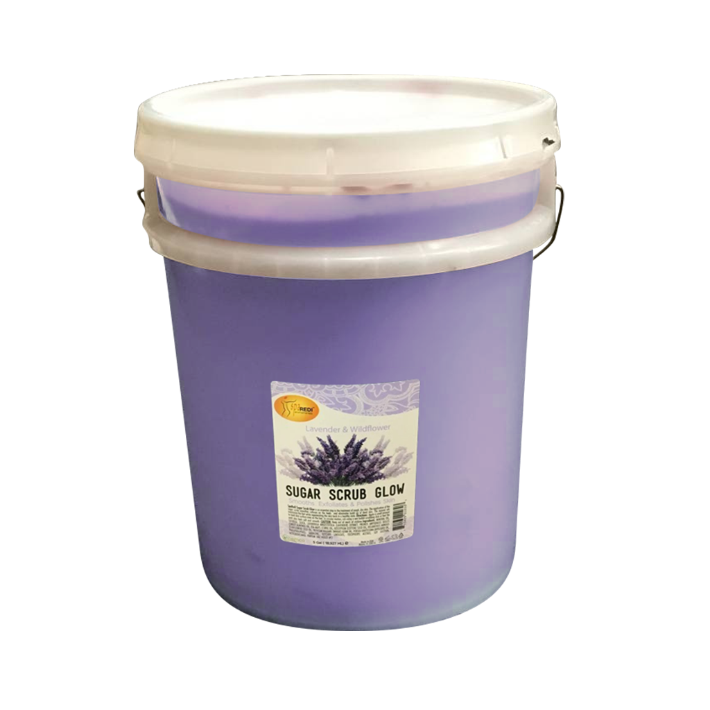 SpaRedi Sugar Scrub Glow, Lavender & Wildflower, 01030, 5Gal OK0325MD