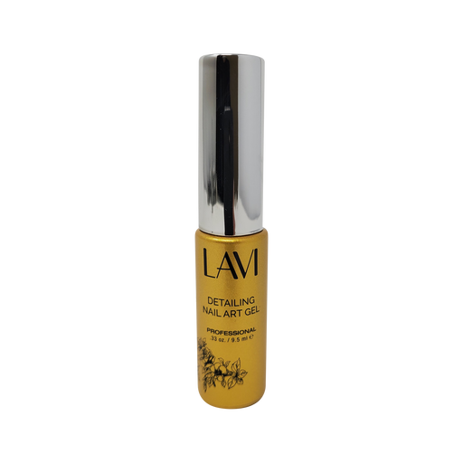 Lavi Detailing Nail Art Gel, 04, GOLD GLITTER, 0.33oz, 12504 (Pk: 12 pcs/box)