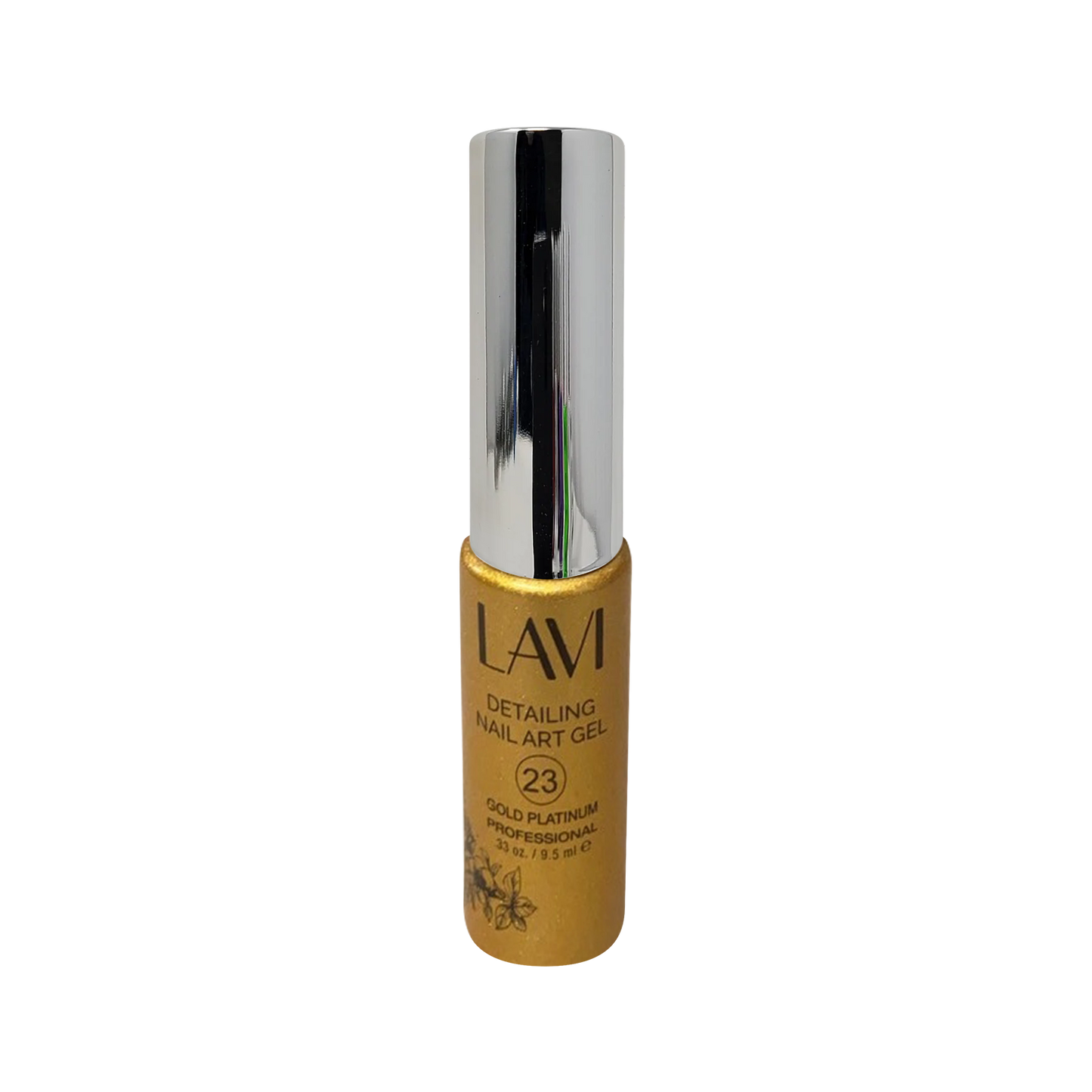 Lavi Detailing Nail Art Gel, 23, GOLD PLATINUM, 0.33oz, 12524 (Pk: 12 pcs/box)