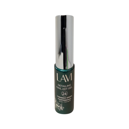 Lavi Detailing Nail Art Gel, 24, CHRISTMAS GREEN, 0.33oz, 12525 (Pk: 12 pcs/box)