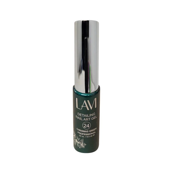 Lavi Detailing Nail Art Gel, 24, CHRISTMAS GREEN, 0.33oz, 12525 (Pk: 12 pcs/box)