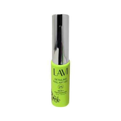 Lavi Detailing Nail Art Gel, 25, NEON 1, 0.33oz, 12526 (Pk: 12 pcs/box)