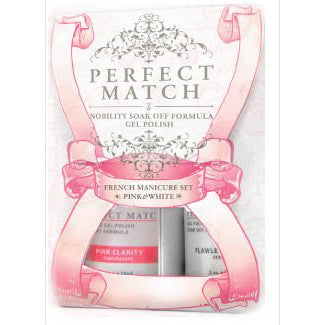 LeChat Perfect Match, French Manicure Pink & White Set, 0.5oz, PMSS2 KK