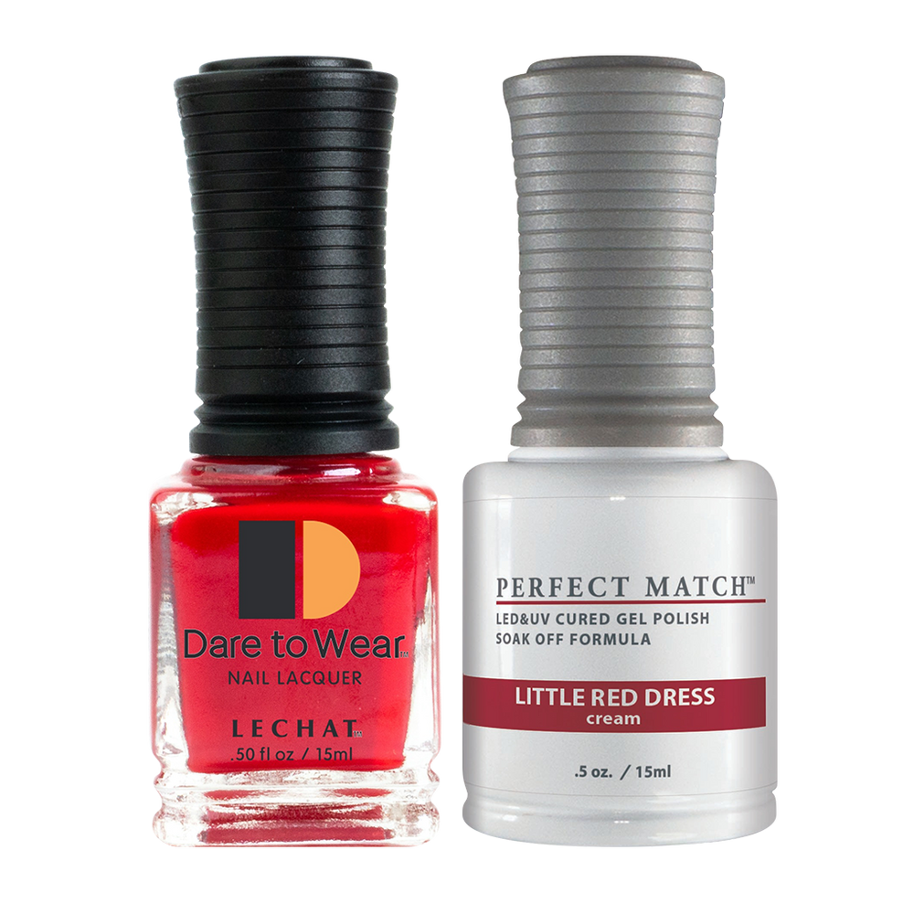 LeChat Perfect Match Nail Lacquer And Gel Polish, PMS263, Evening Soirée Collection, Little Red Dress, 0.5oz