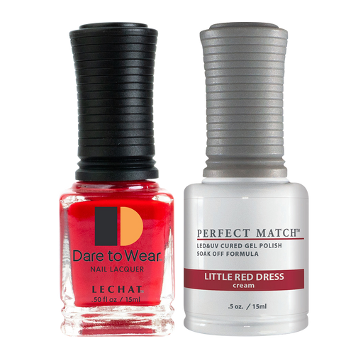 LeChat Perfect Match Nail Lacquer And Gel Polish, PMS263, Evening Soirée Collection, Little Red Dress, 0.5oz