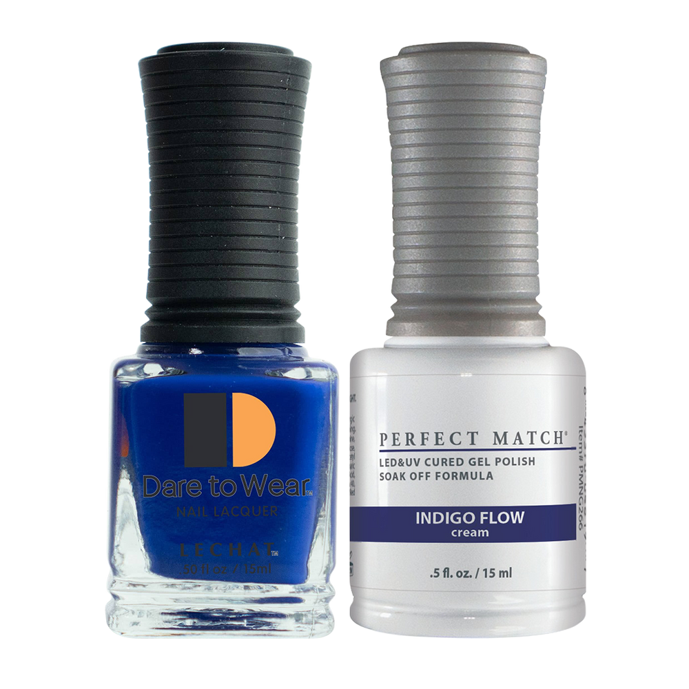 LeChat Perfect Match Nail Lacquer And Gel Polish, PMS266, Juicy Vibes Collection, Indigo Flow, 0.5oz