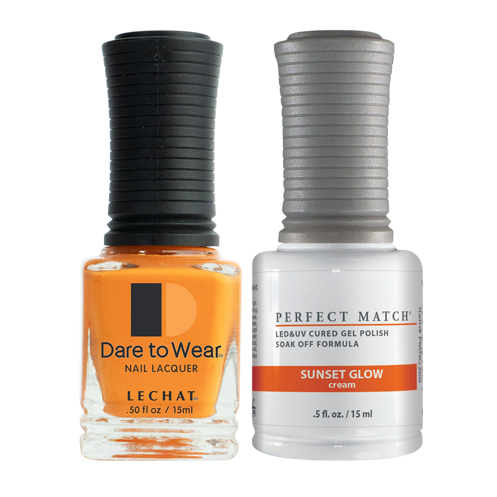 LeChat Perfect Match Nail Lacquer And Gel Polish, PMS268, Juicy Vibes Collection, Sunset Glow, 0.5oz