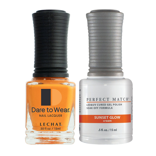 LeChat Perfect Match Nail Lacquer And Gel Polish, PMS268, Juicy Vibes Collection, Sunset Glow, 0.5oz