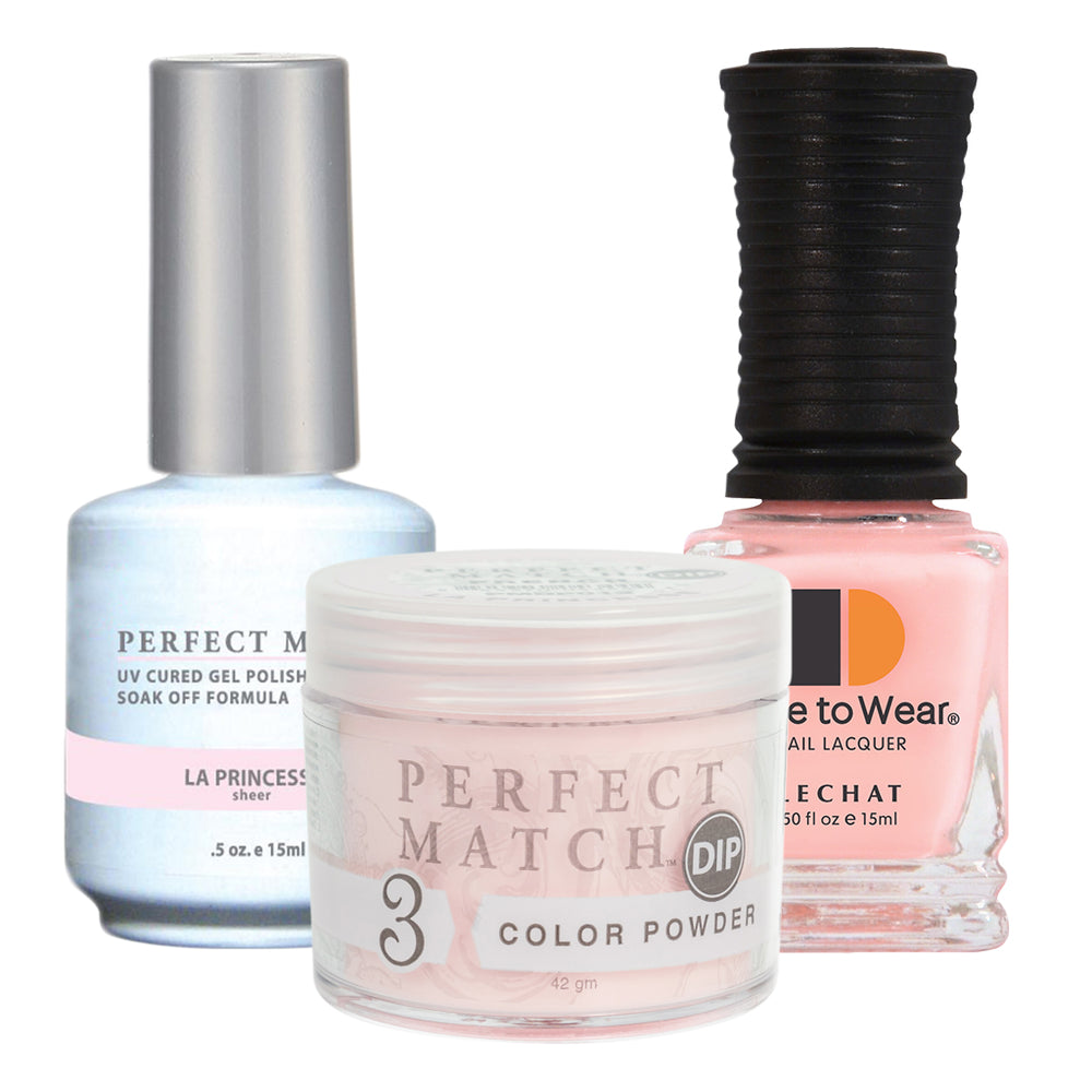 Perfect Match 3in1 Dipping Powder + Gel Polish + Nail Lacquer, PMDP013, La Princesse KK1024