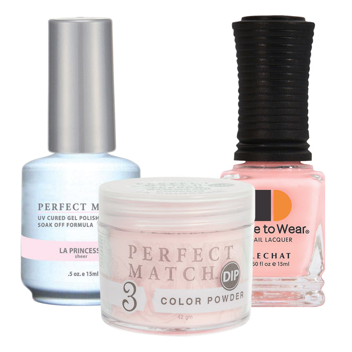 Perfect Match 3in1 Dipping Powder + Gel Polish + Nail Lacquer, PMDP013, La Princesse KK1024