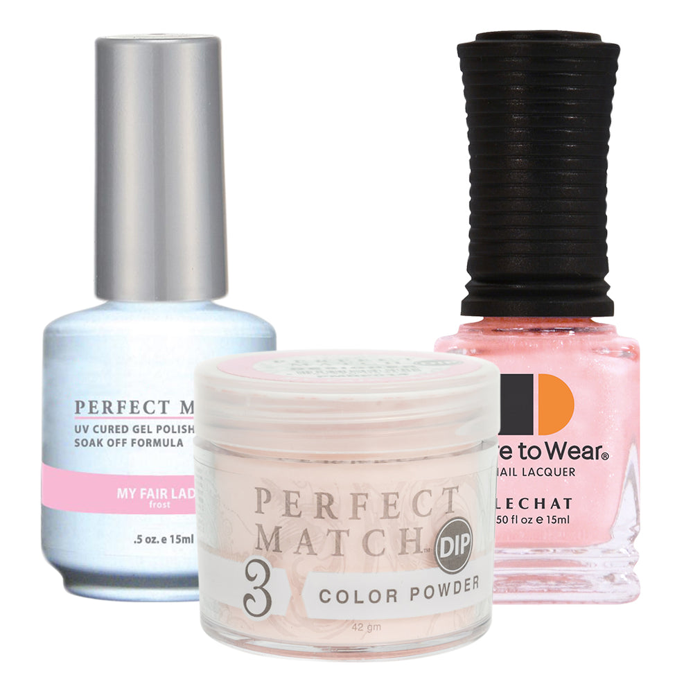 Perfect Match 3in1 Dipping Powder + Gel Polish + Nail Lacquer, PMDP014, My Fair Lady KK1024