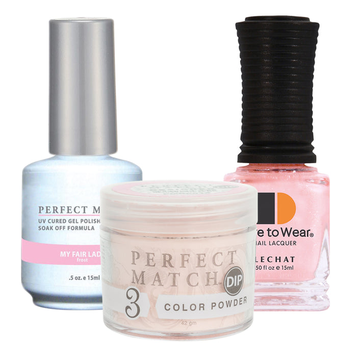 Perfect Match 3in1 Dipping Powder + Gel Polish + Nail Lacquer, PMDP014, My Fair Lady KK1024