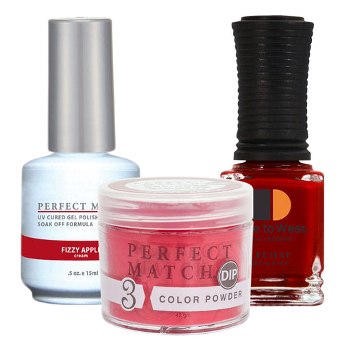 Perfect Match 3in1 Dipping Powder + Gel Polish + Nail Lacquer, PMDP023, Fizzy Apple KK1024
