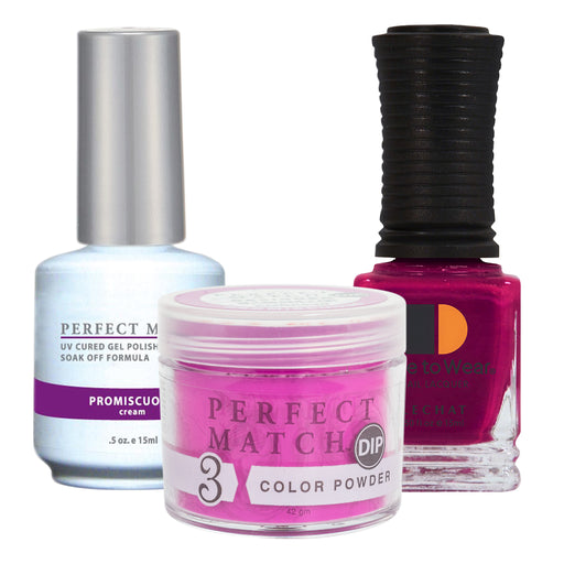 Perfect Match 3in1 Dipping Powder + Gel Polish + Nail Lacquer, PMDP036, Promiscuous KK1024