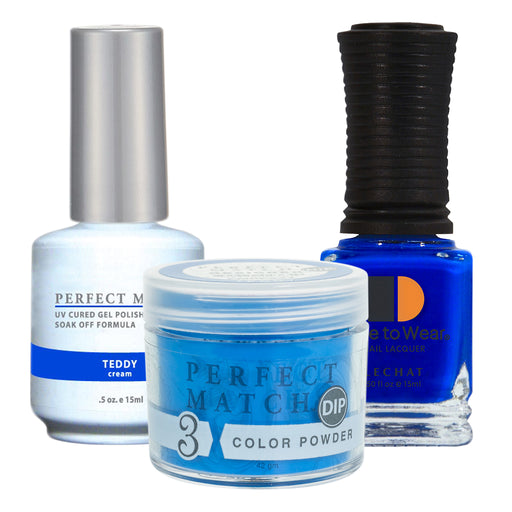 Perfect Match 3in1 Dipping Powder + Gel Polish + Nail Lacquer, PMDP041, Teddy KK1024